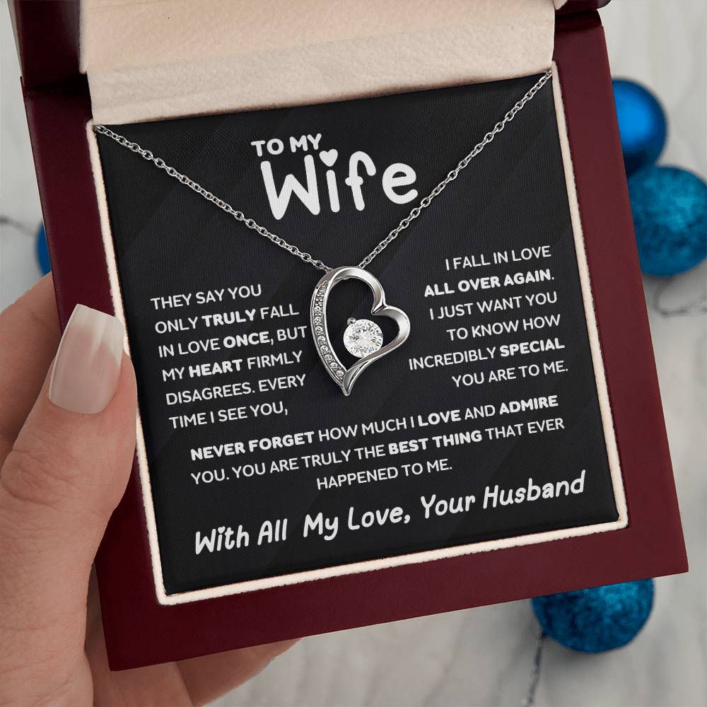 [Almost Sold Out] Wife - Fall In Love All Over Again - Forever Love Necklace - [BbiWt]