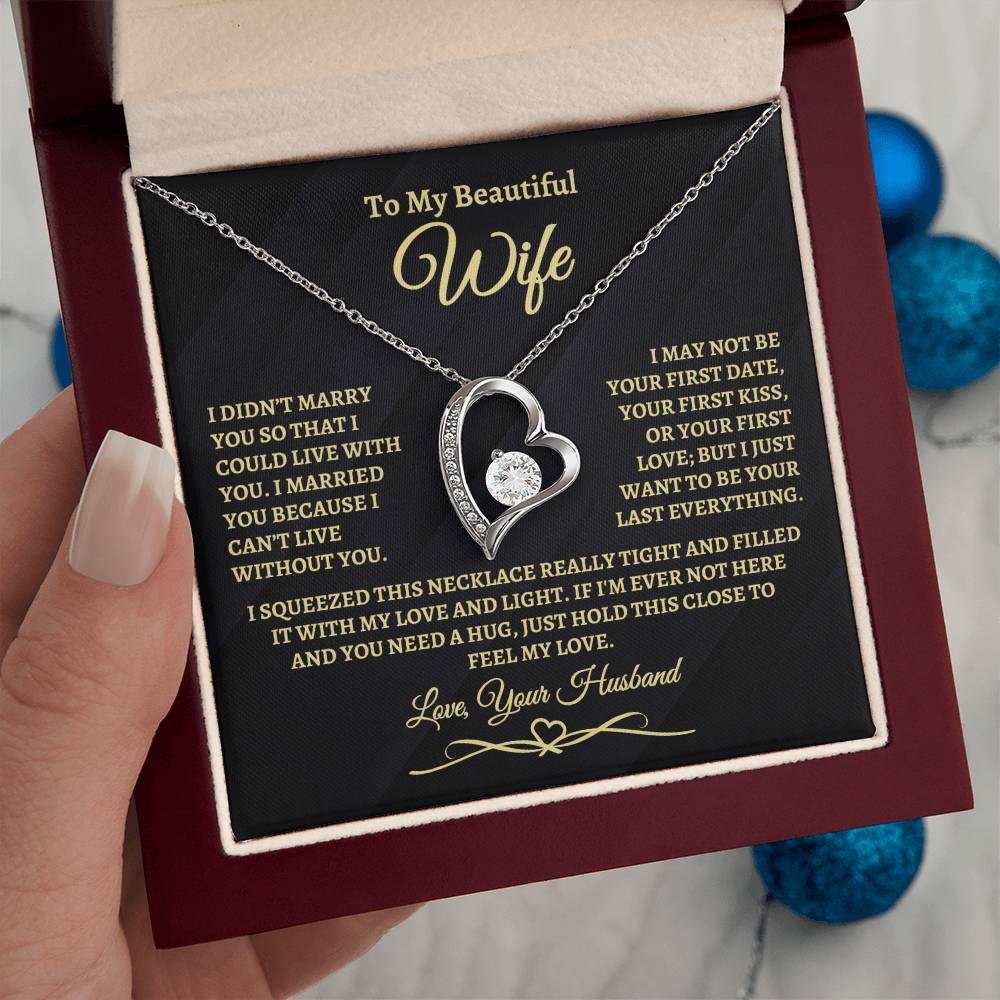 [Almost Sold Out] Wife - I Can't Live Without You - Forever Love Necklace - [BbiGt]