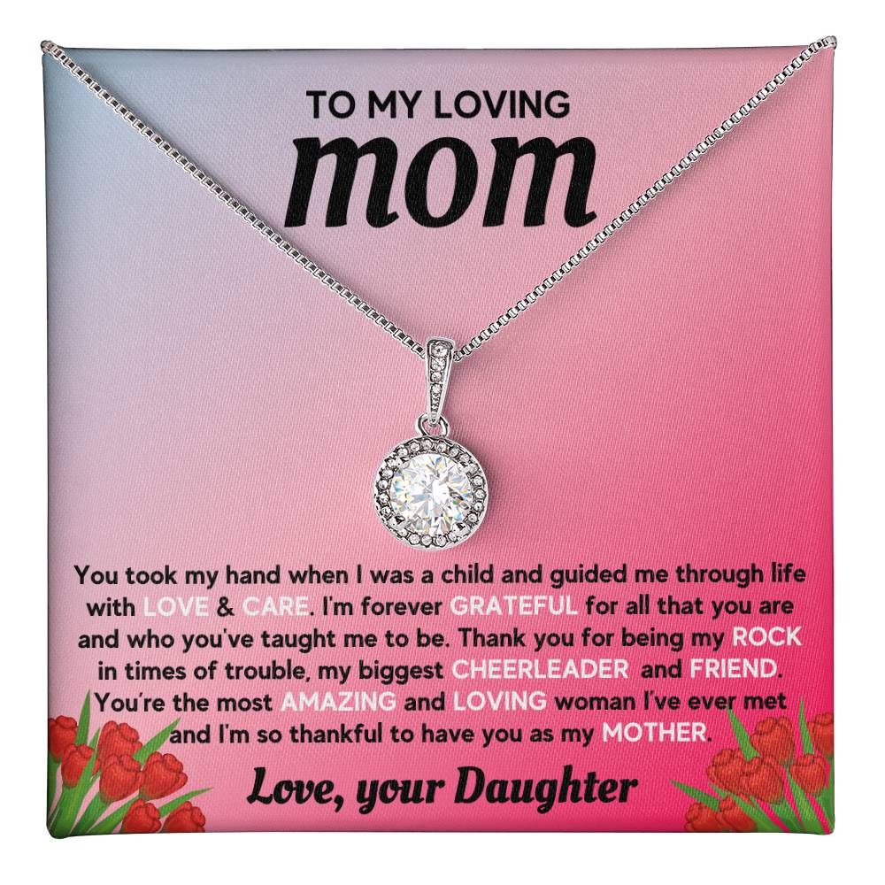 Mom - Forever Grateful To My Rock, My Cheerleader - Eternal Hope Necklace
