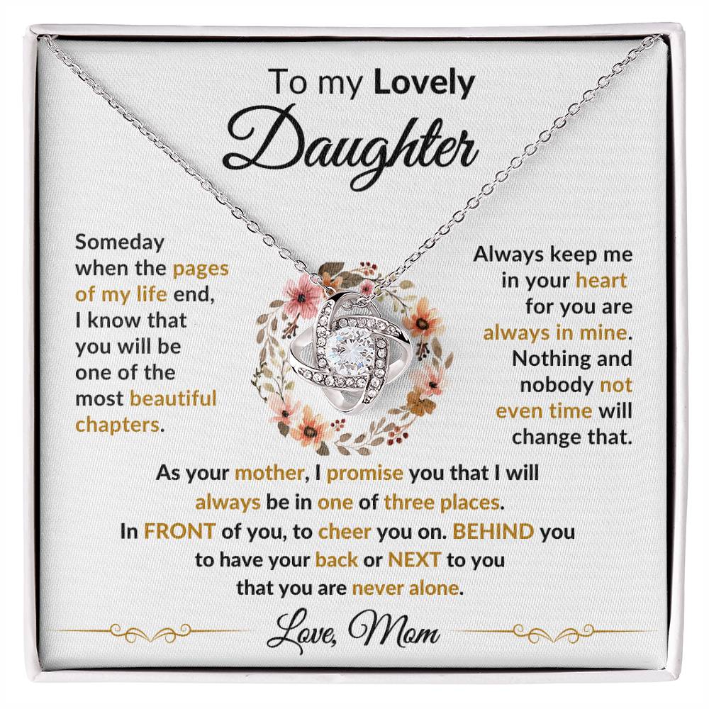 Daughter - Never Alone Promise - Forever Love Knot Necklace