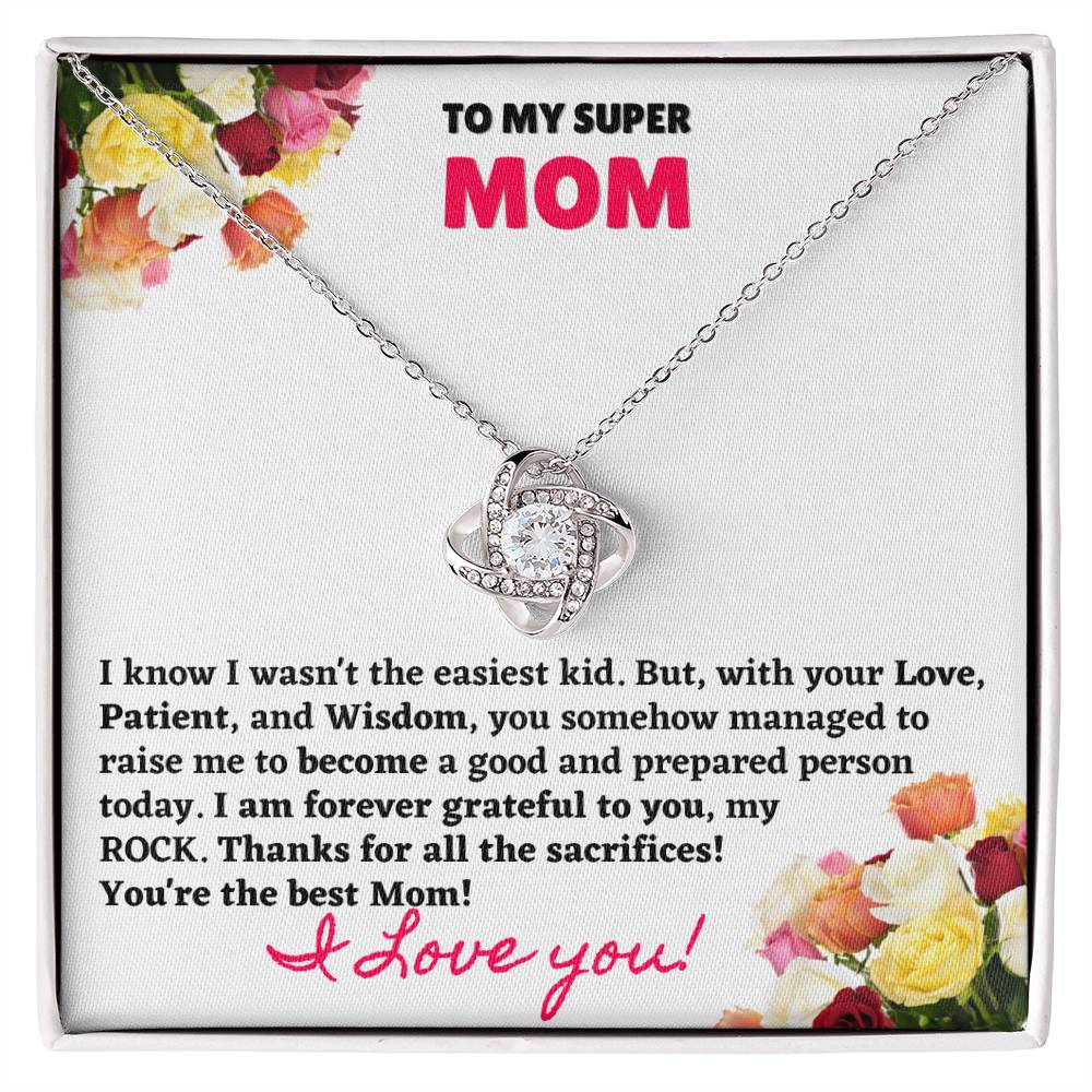 Mom - Your Love, Patient, And Wisdom, Forever Grateful - Love Knot Necklace