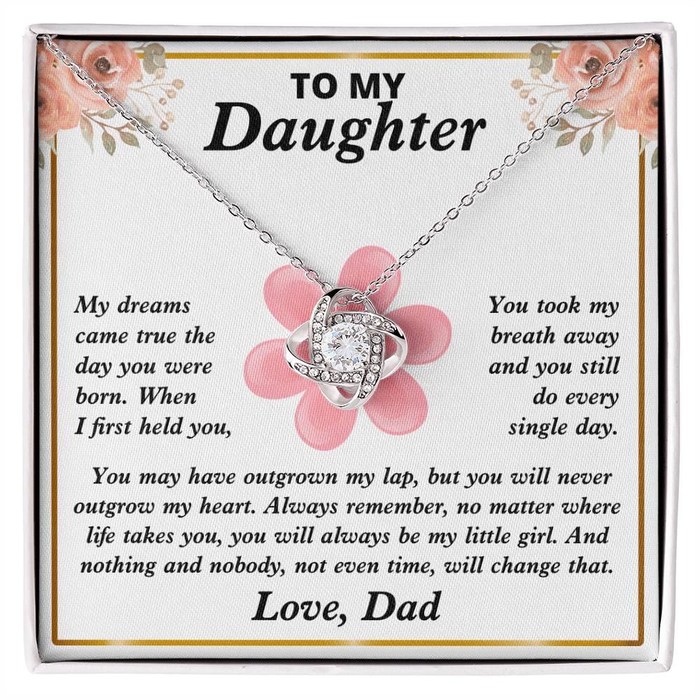 Daughter - Forever My Little Girl - Forever Love Necklace