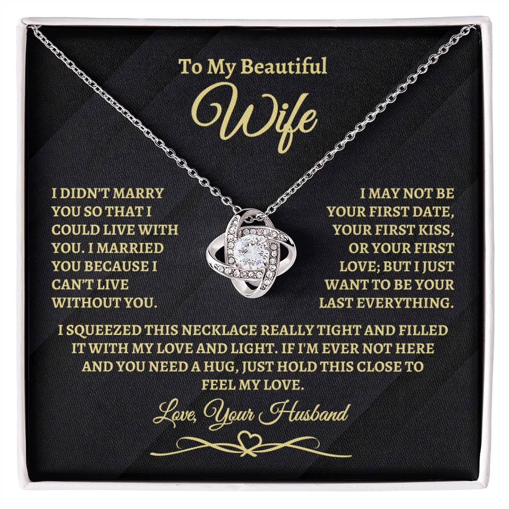 [Almost Sold Out] Wife - I Can't Live Without You - Love Knot Necklace - [BbiGt]