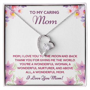 Mom - Love To The Moon & Back - Forever Love Necklace
