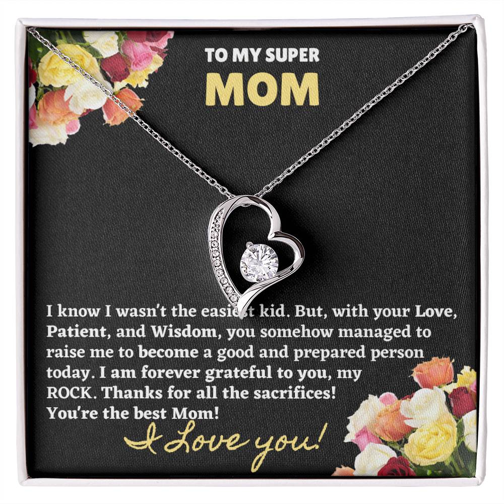 Mom - Forever Grateful To You, My Rock - Forever Love Necklace
