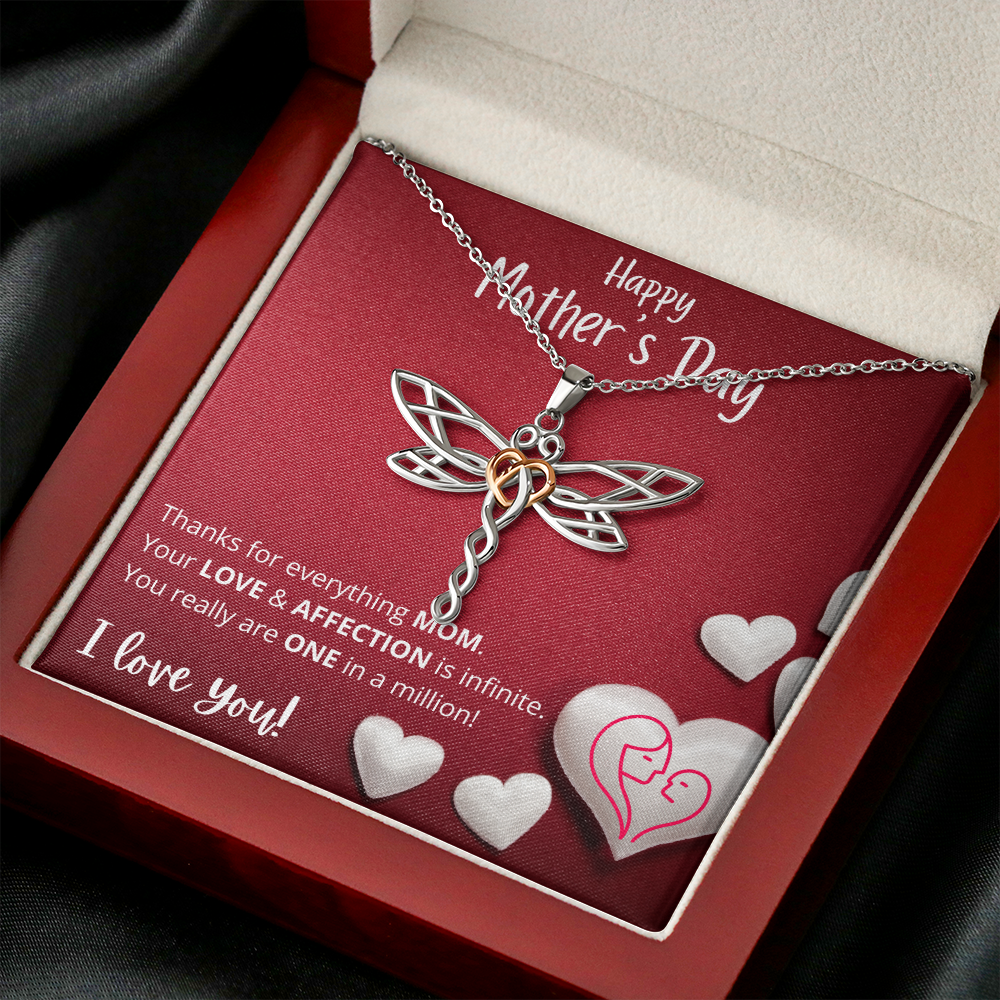 Happy Mother's Day To  My Precious Mom | Artistic Dragonfly Necklace
