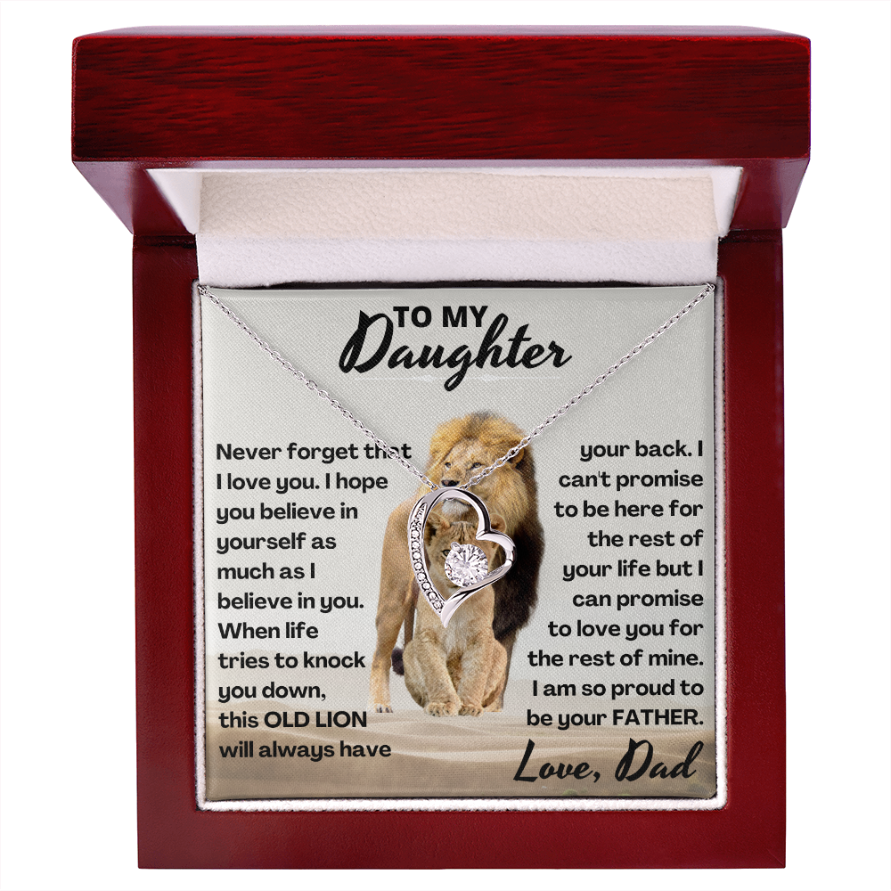 Daughter - Proud Old Lion - Forever Love Necklace