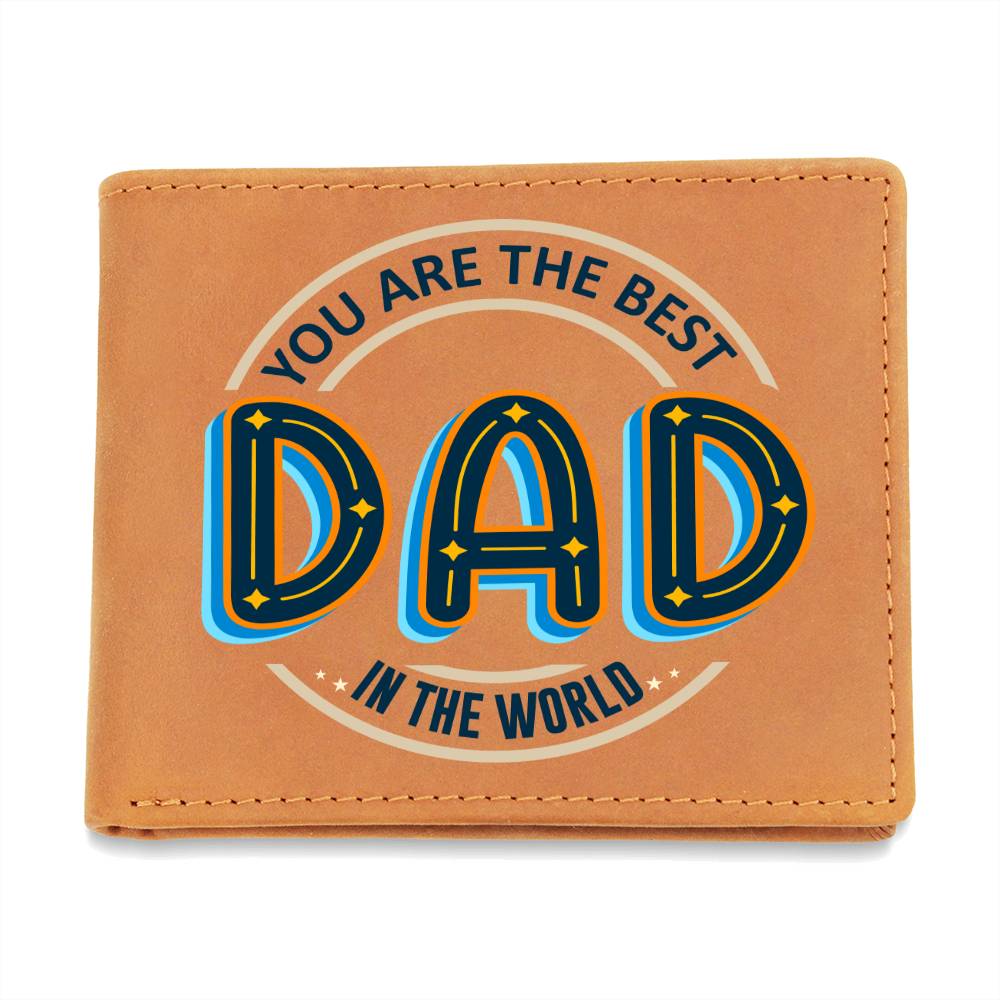 Best Dad In The World Leather Wallet