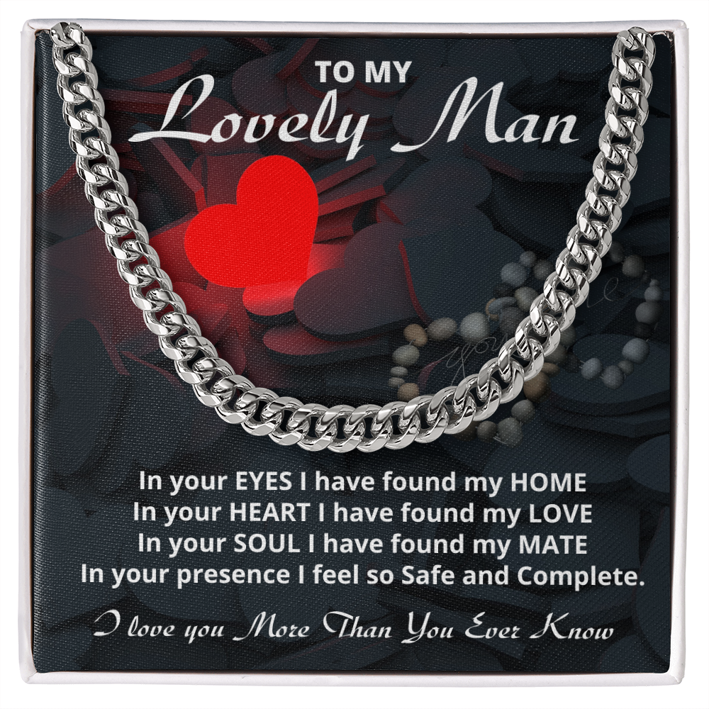 To My Lovely Man - I Love You More Than You Ever Know | Cuban Link Chain Necklace