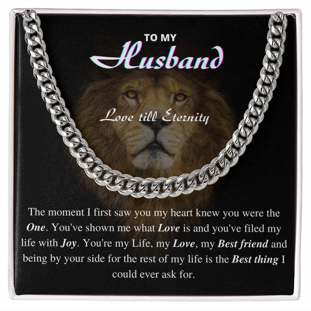 Husband - My Love Till Eternity - Cuban Link Chain Necklace