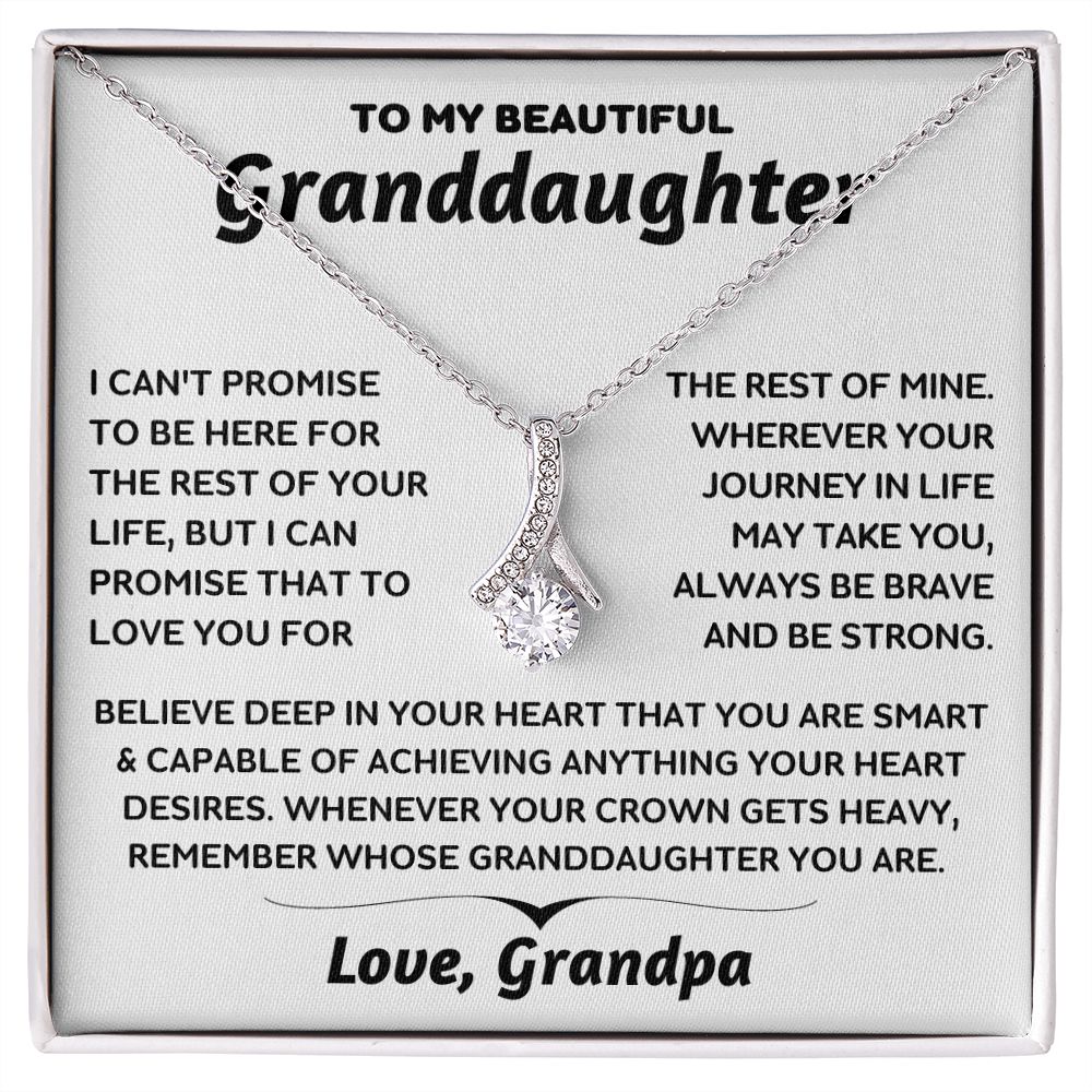 Granddaughter - Believe Deep In Your Heart - Alluring Beauty Necklace