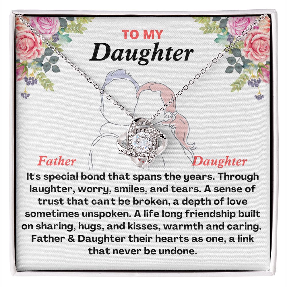 Daughter - Special Unbreakable Bond - Love Knot Necklace