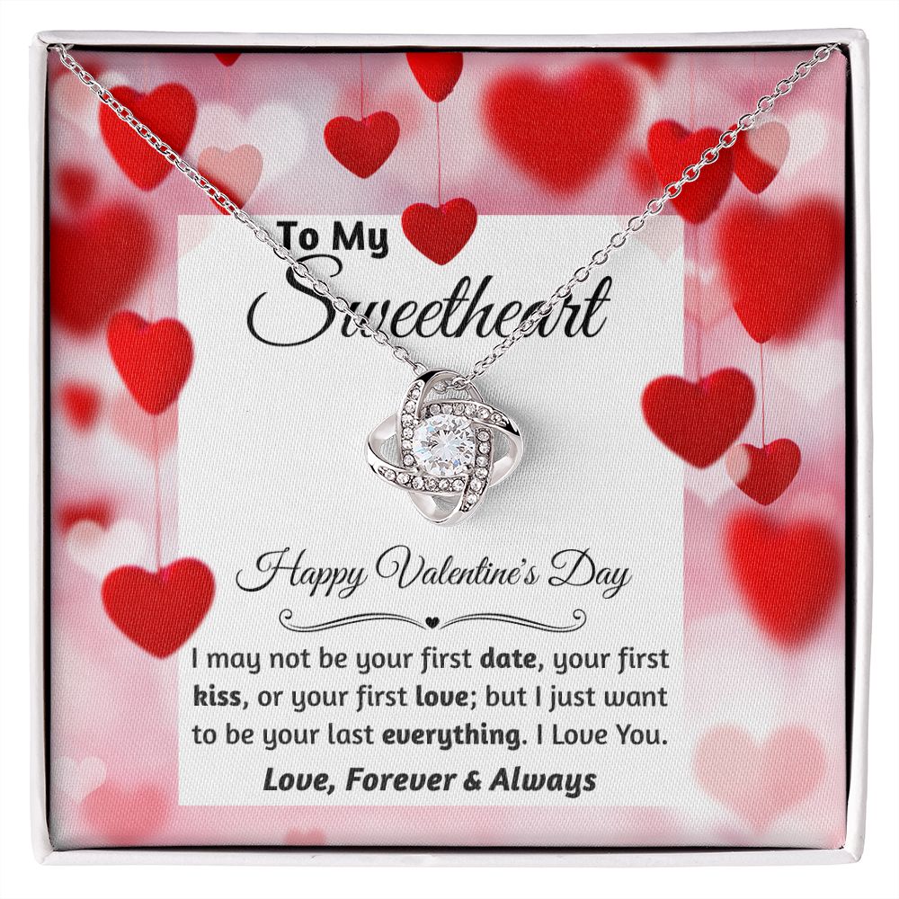 Valentine's Day - Love You Sweetheart - Love Knot Necklace