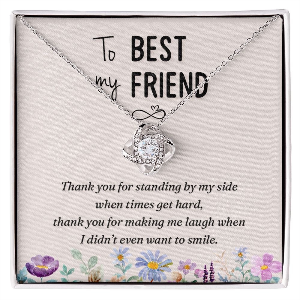 To My Best Friend Love Knot Necklace