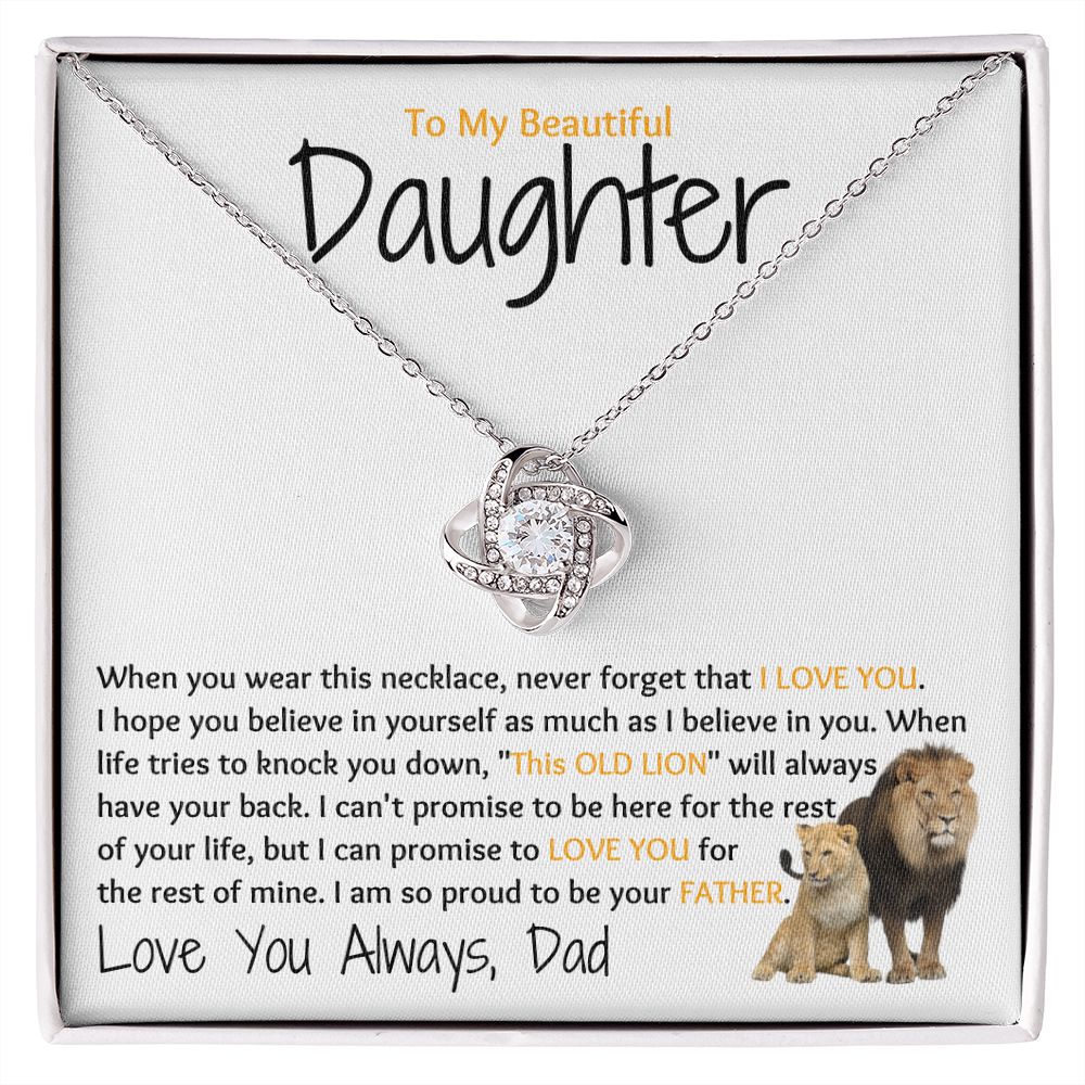 Daughter - Old Lion - Love Knot Necklace