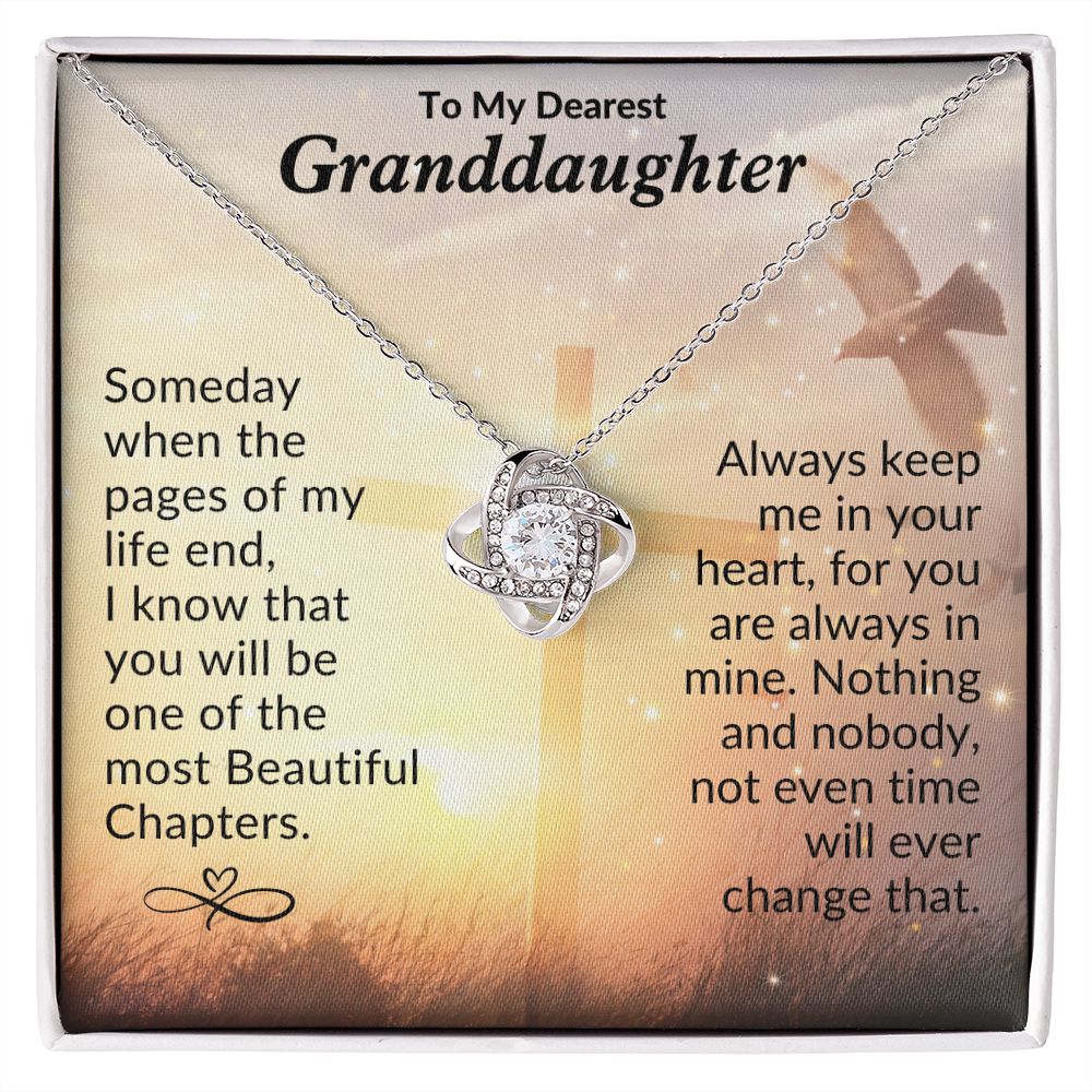 Granddaughter - Not Even Time - Love Knot Necklace