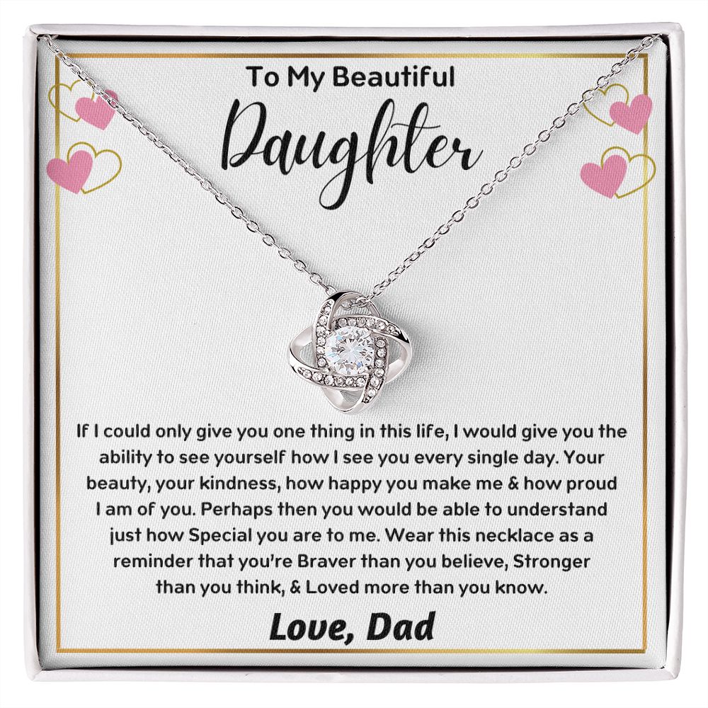 Daughter - If I Could Give You - Love Knot Necklace