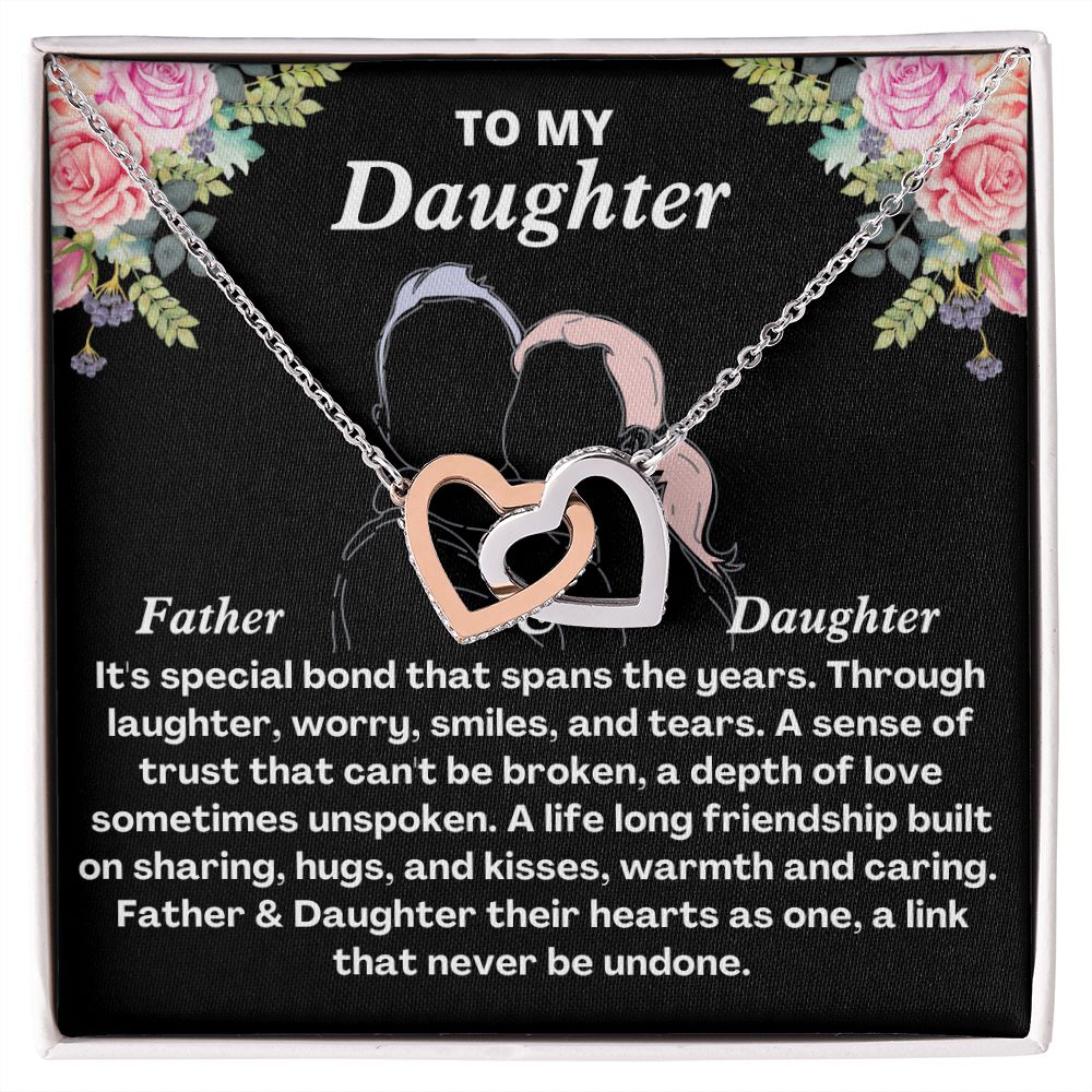 Daughter - Special Unbroken Bond | Interlocking Hearts Necklace