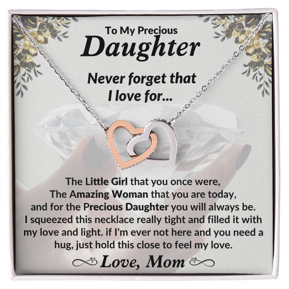 Daughter - Always To Be - Interlocking Hearts Necklace