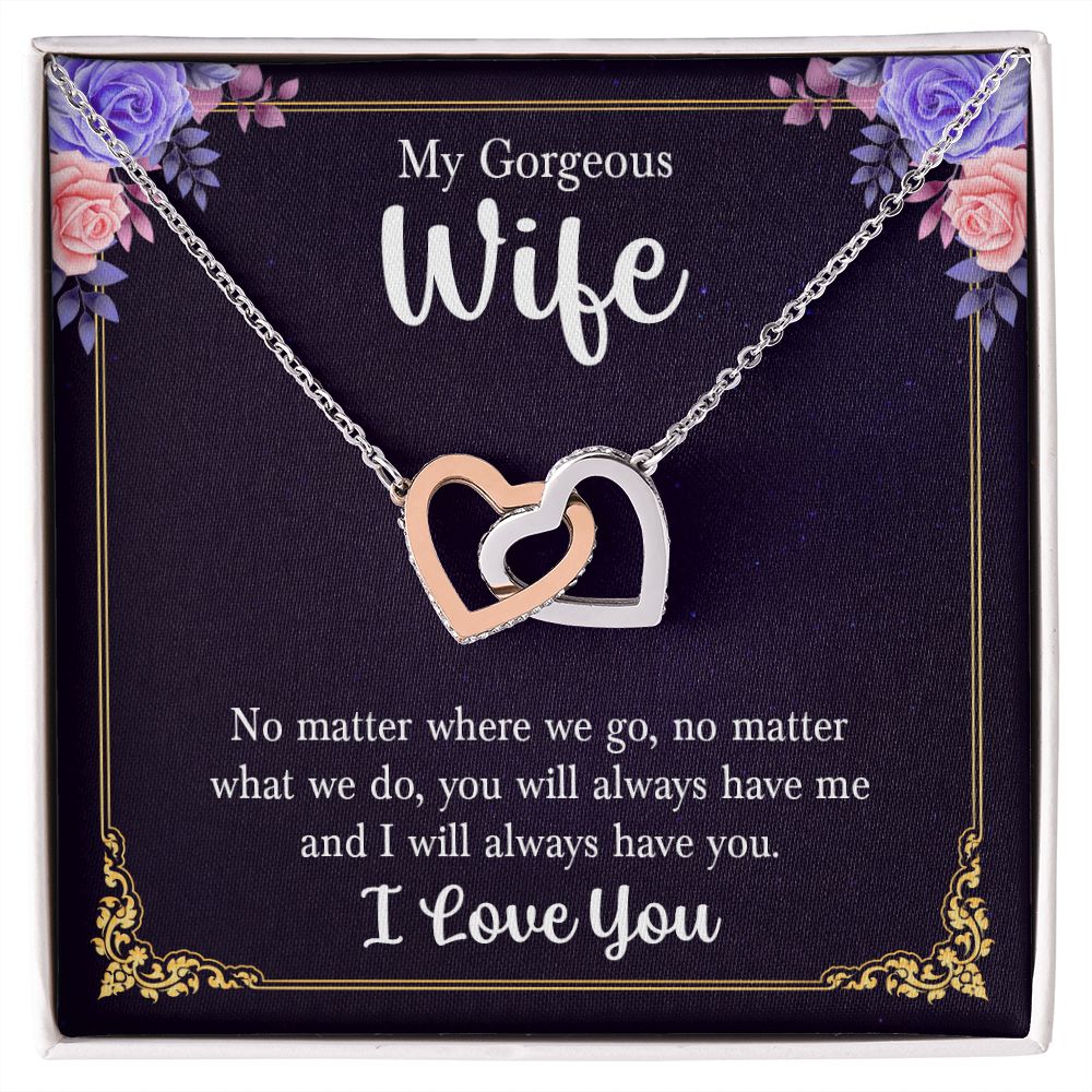 Wife - Interlocking Hearts Necklace