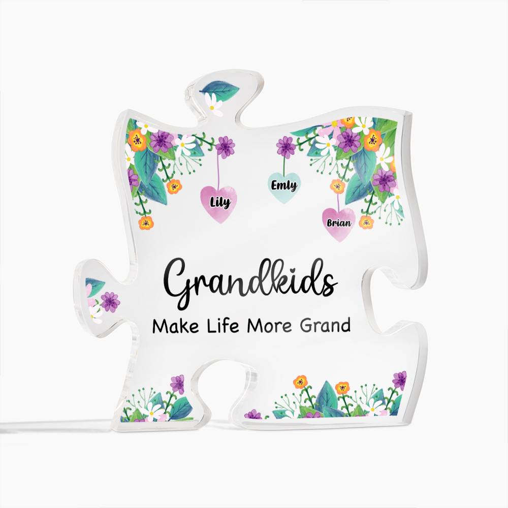 Grandkids Make Life More Grand, Acrylic Puzzle Plaque