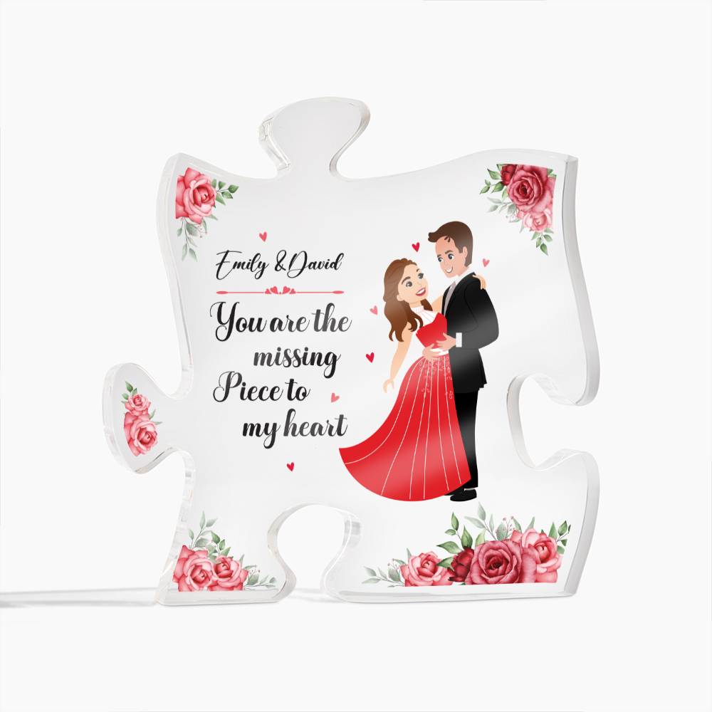 You Are The Missing Piece Of My Heart, Acrylic Puzzle Plaque