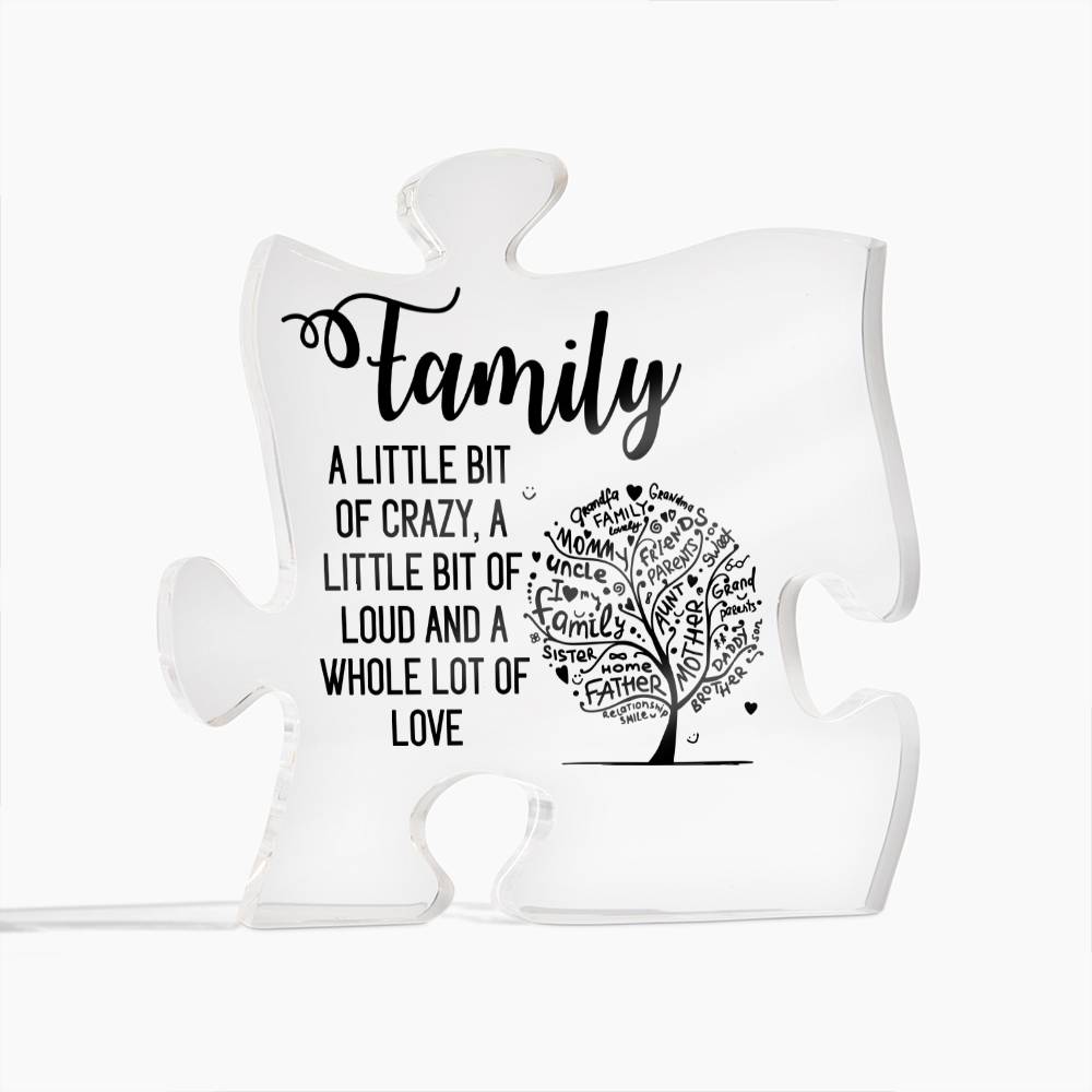 Family, A Whole Lot Of Love, Acrylic Puzzle Plaque