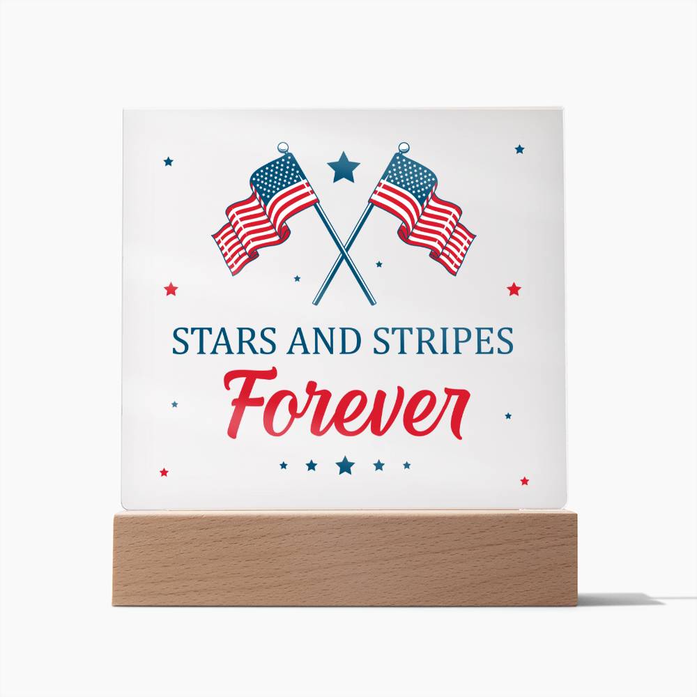 America Stars And Stripes Forever, Square Acrylic Plaque