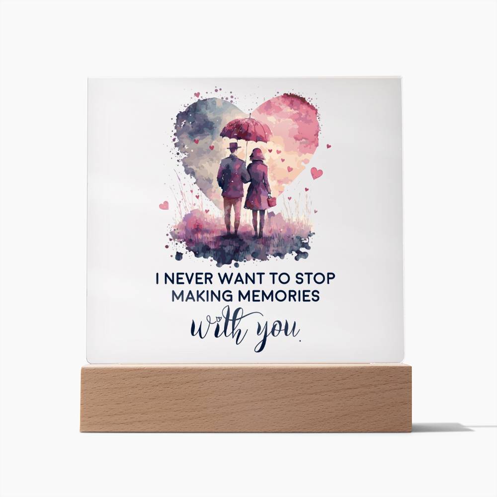 Memories With You, Square Acrylic Plaque
