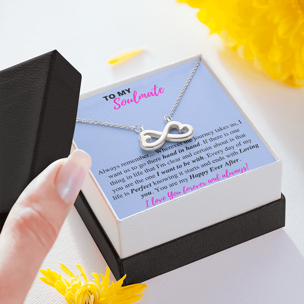 Soulmate - I love you forever and always | Heart-shaped Infinity Necklace