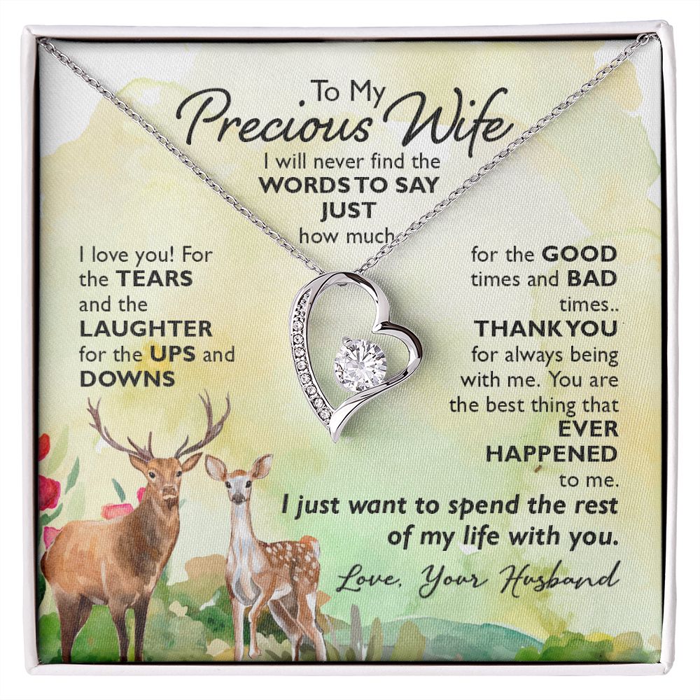 Wife - I'll Never Find Words - Forever Love Necklace