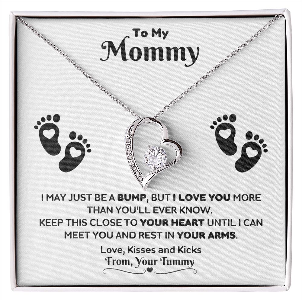 Mommy - Love, Kisses, and Kicks - Forever Love Necklace