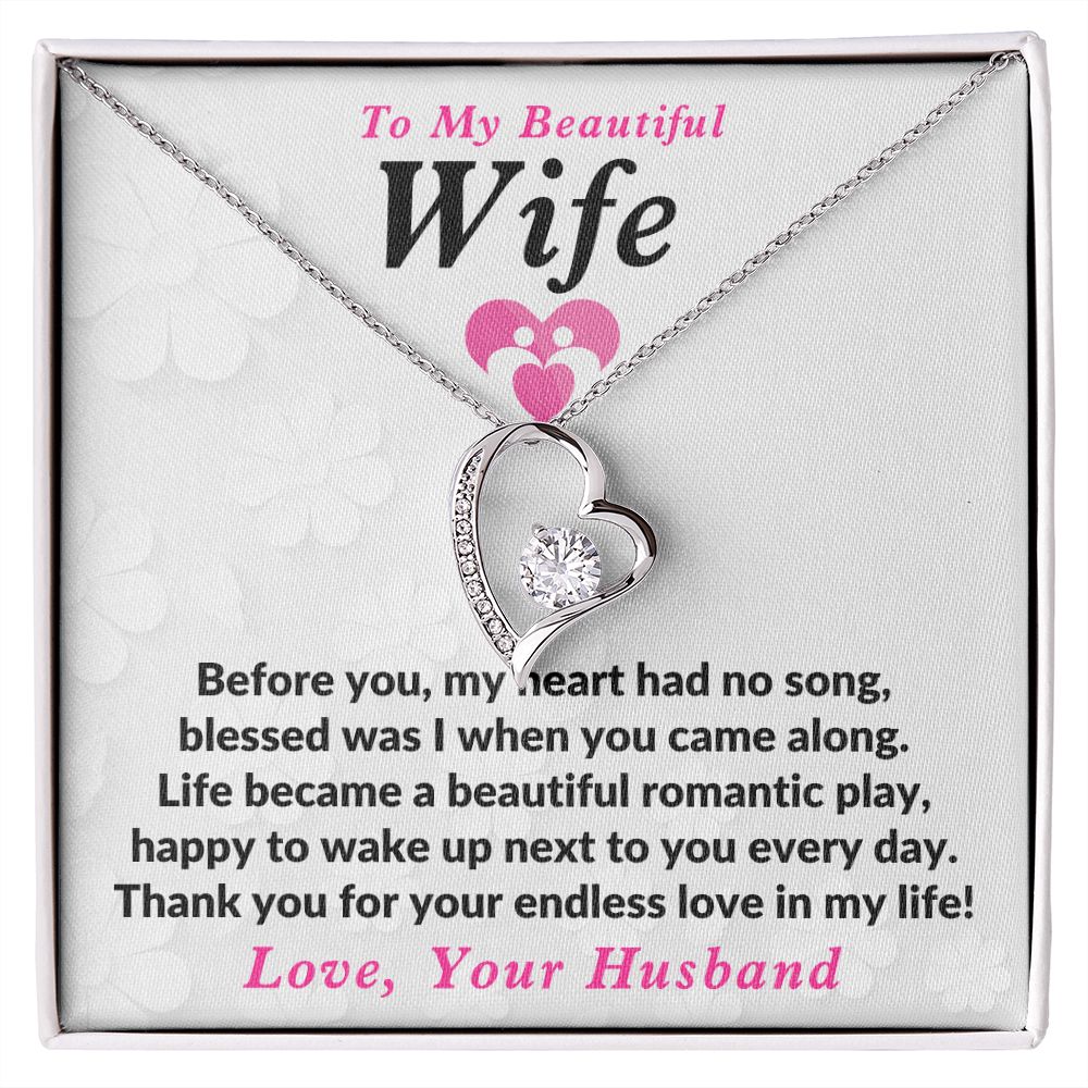Wife - Forever Love To My Beautiful Queen - Forever Love Necklace