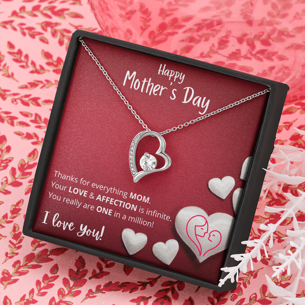 To Mom - Infinite Love & Affection - Happy Mother's Day - Forever Love Necklace