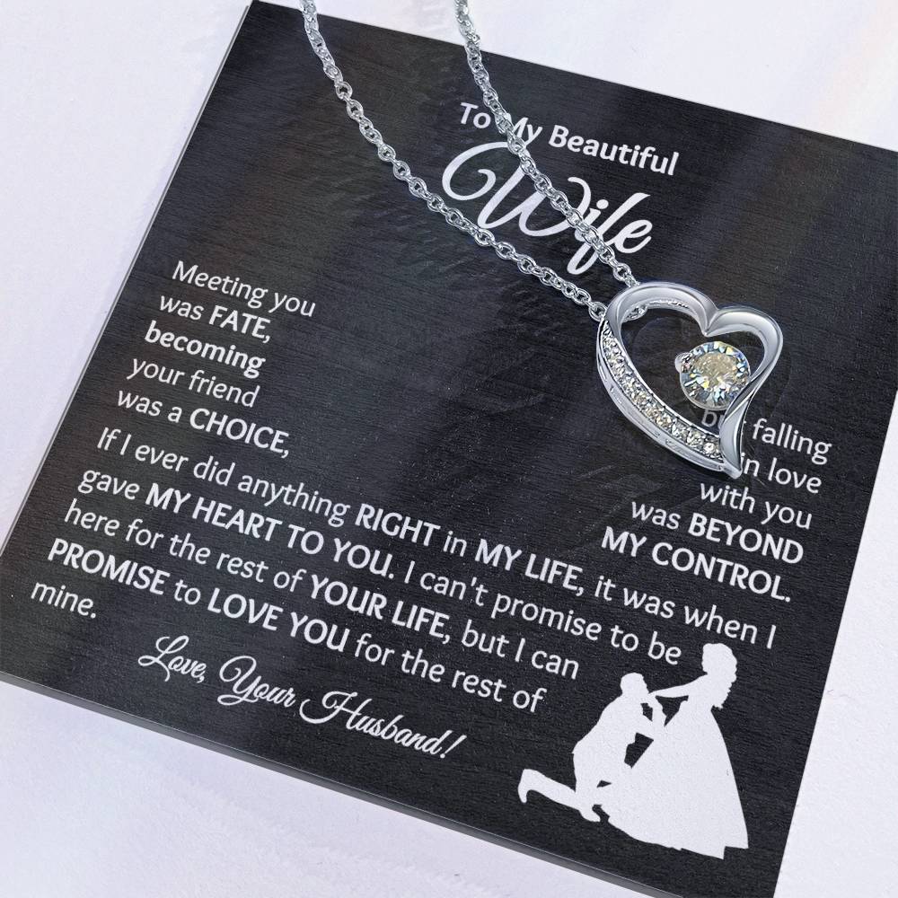 Wife - Falling In Love With You - Forever Love Necklace - [BbiWt]