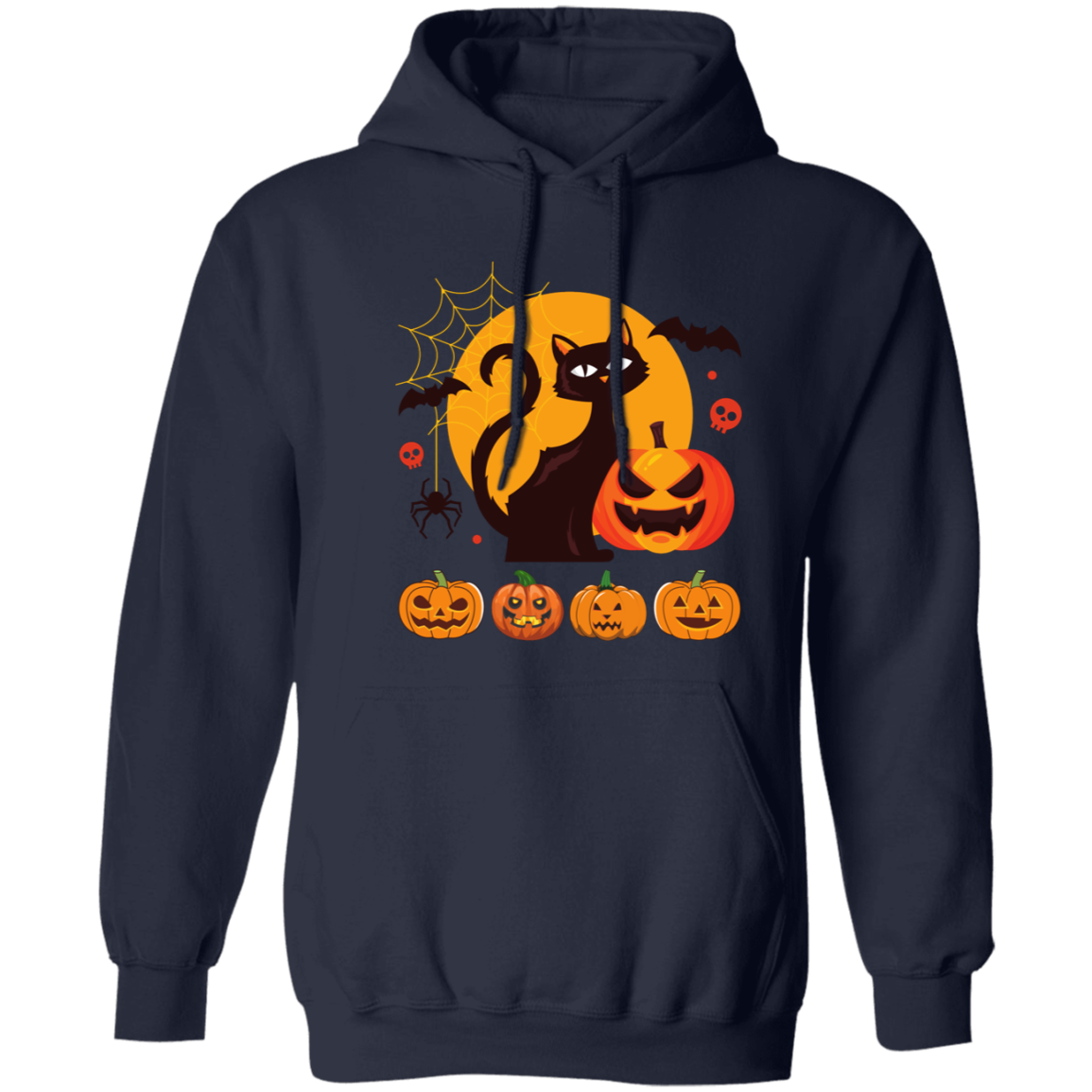 Spooky Cat Pumpkin Carving Hoodie - Halloween - Z66x Pullover Hoodie