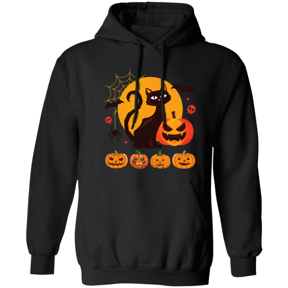 Spooky Cat Pumpkin Carving Hoodie - Halloween - Z66x Pullover Hoodie