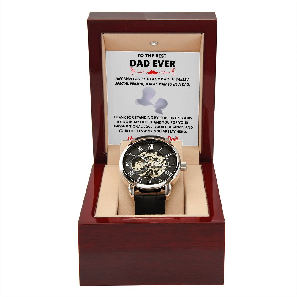 To The Best Dad Ever - Happy Father's Day | Men's Openwork Watch