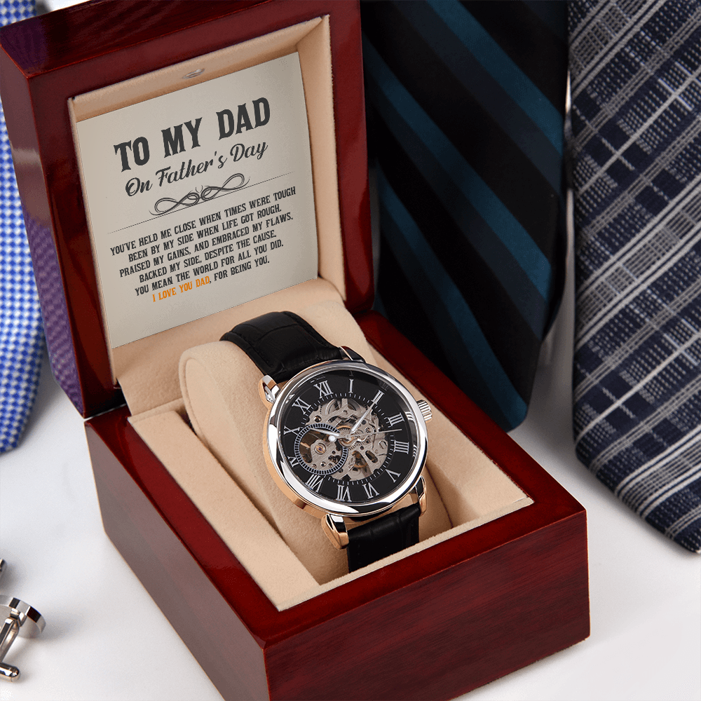 To My Dad For Father's Day | Men's Openwork Watch
