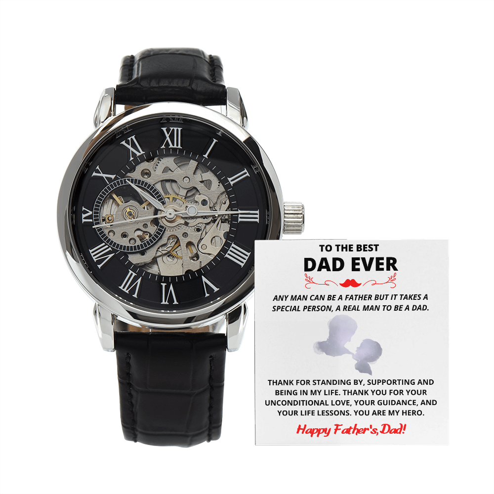 To The Best Dad Ever - Happy Father's Day | Men's Openwork Watch