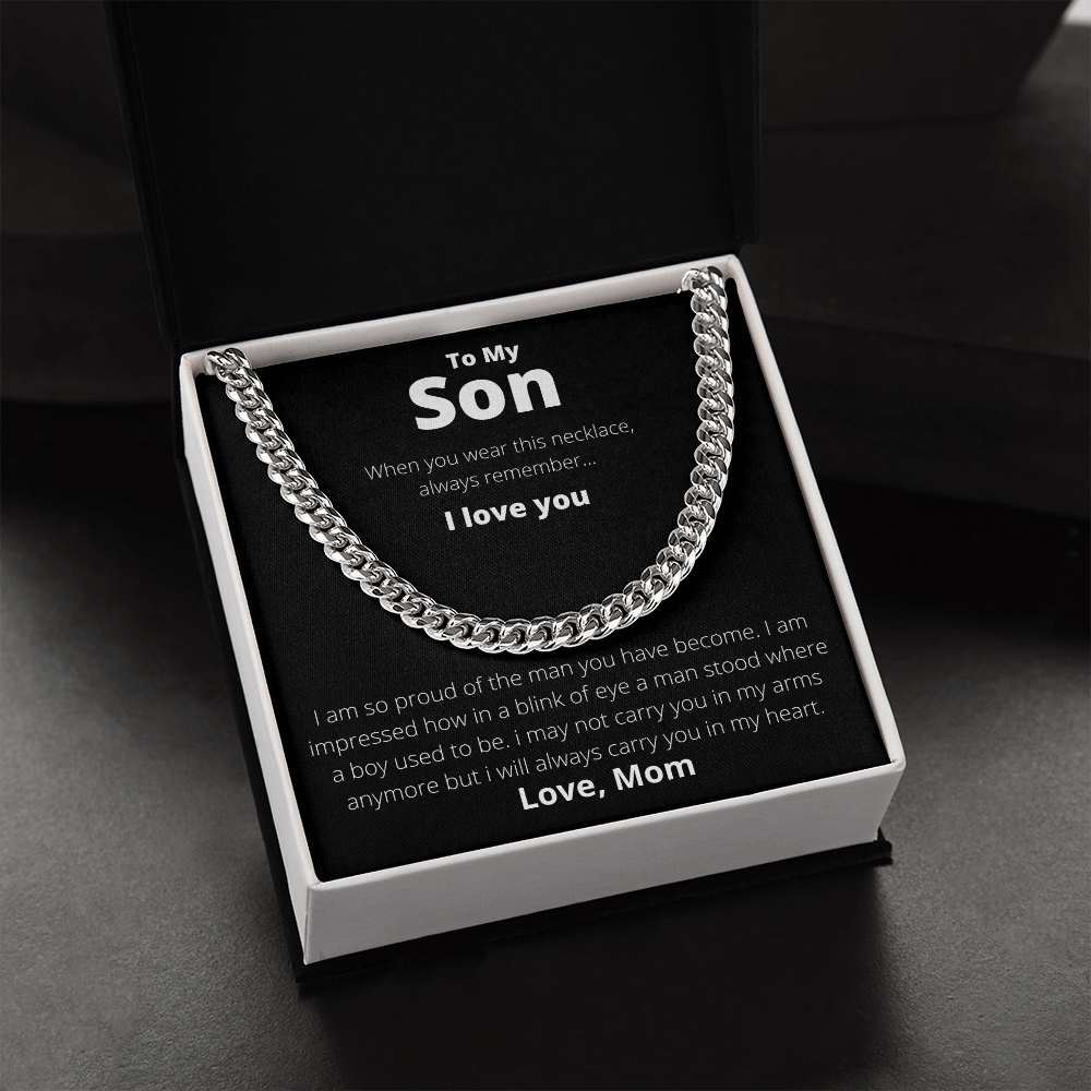 Son - Always Remember I love You - Cuban Link Chain Necklace