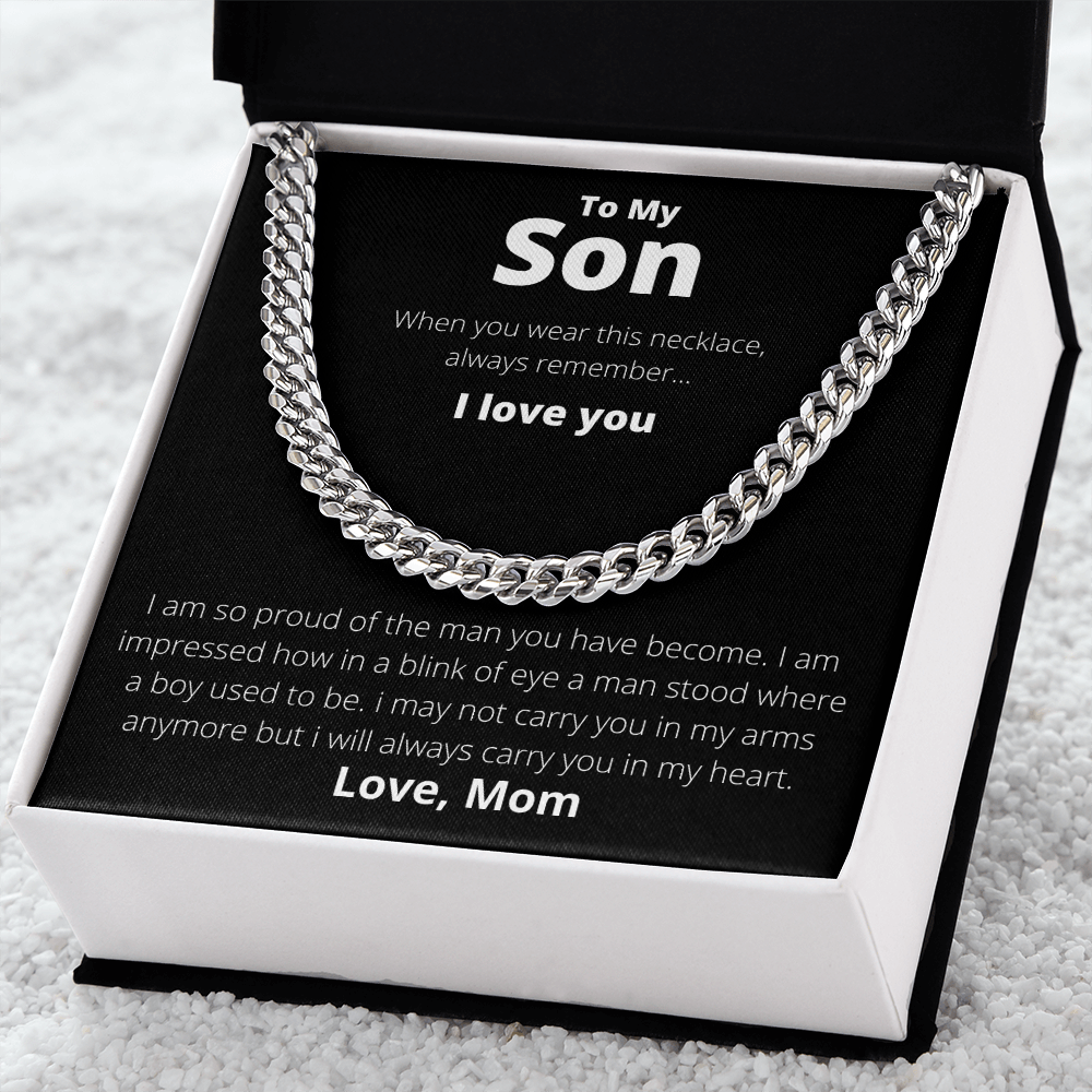 Son - Always Remember I love You - Cuban Link Chain Necklace