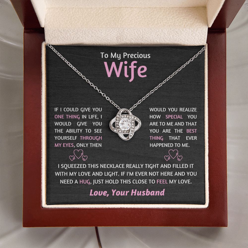 Wife - If I Could Give You - Love Knot Necklace