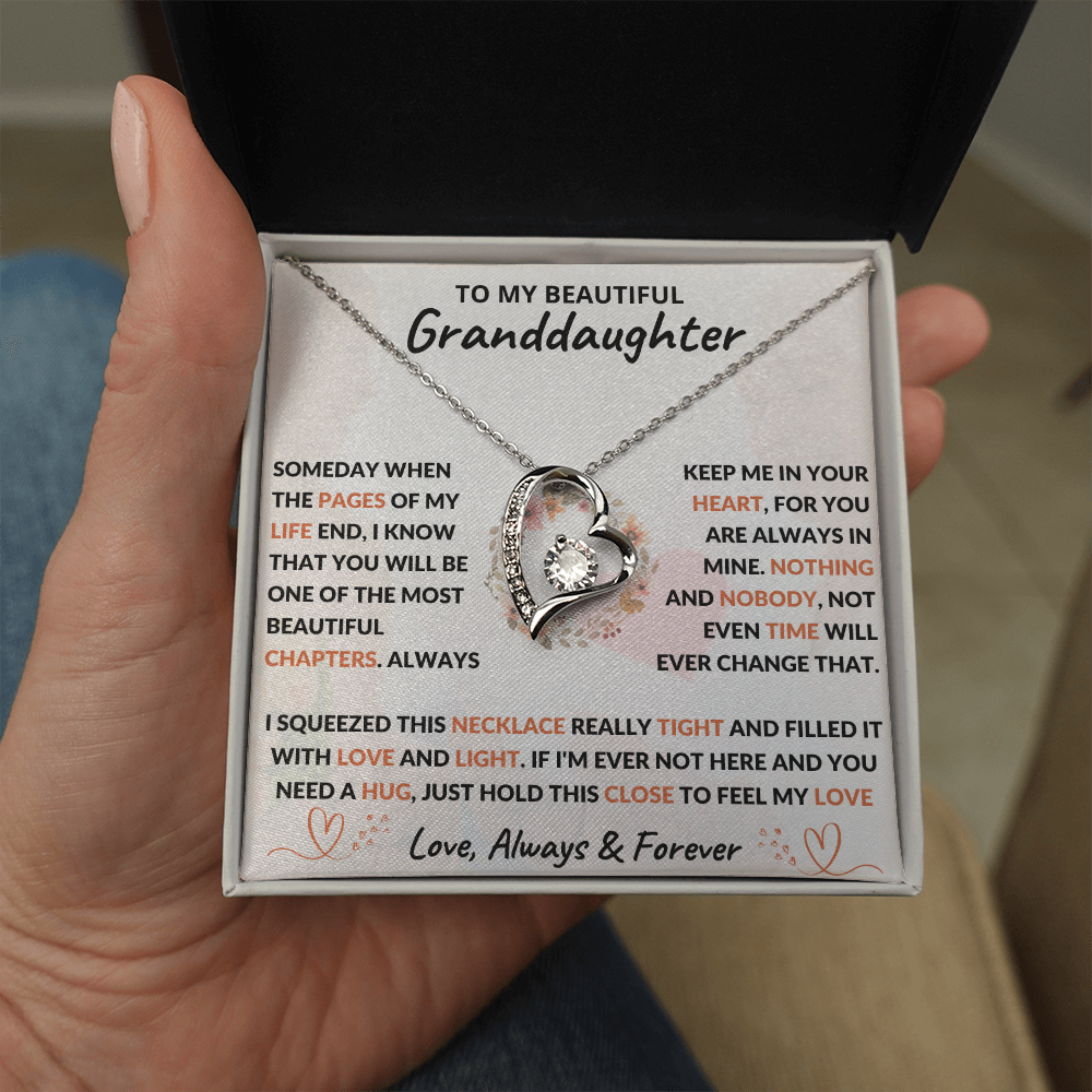 Granddaughter - Beautiful Chapter Of My Life - Forever Love Necklace