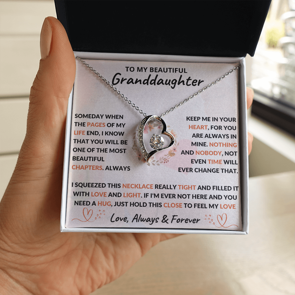Granddaughter - Beautiful Chapter Of My Life - Forever Love Necklace